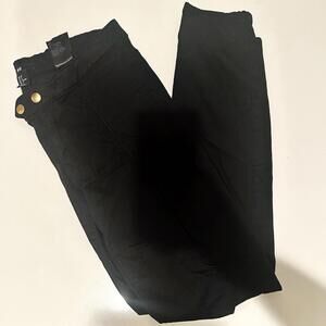 H&M Moto Biker Style Quilted Black Cotton Blend Pants Size 8
